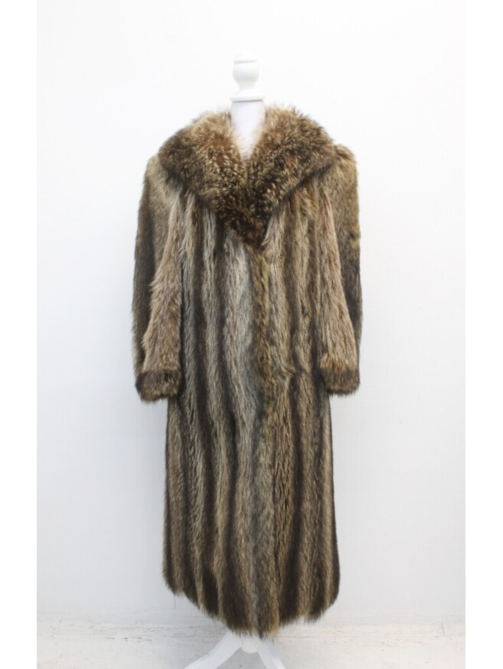 SCRAP ITEM:  RACCOON FUR COAT JACKET WOMEN WOMAN SIZE N/A